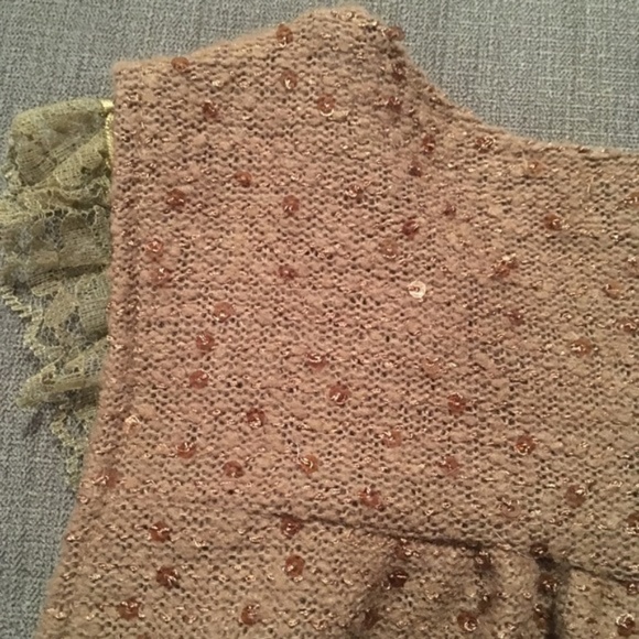 ASOS Beaded Collar Sequin Shirt Top by QED London - Picture 3 of 7